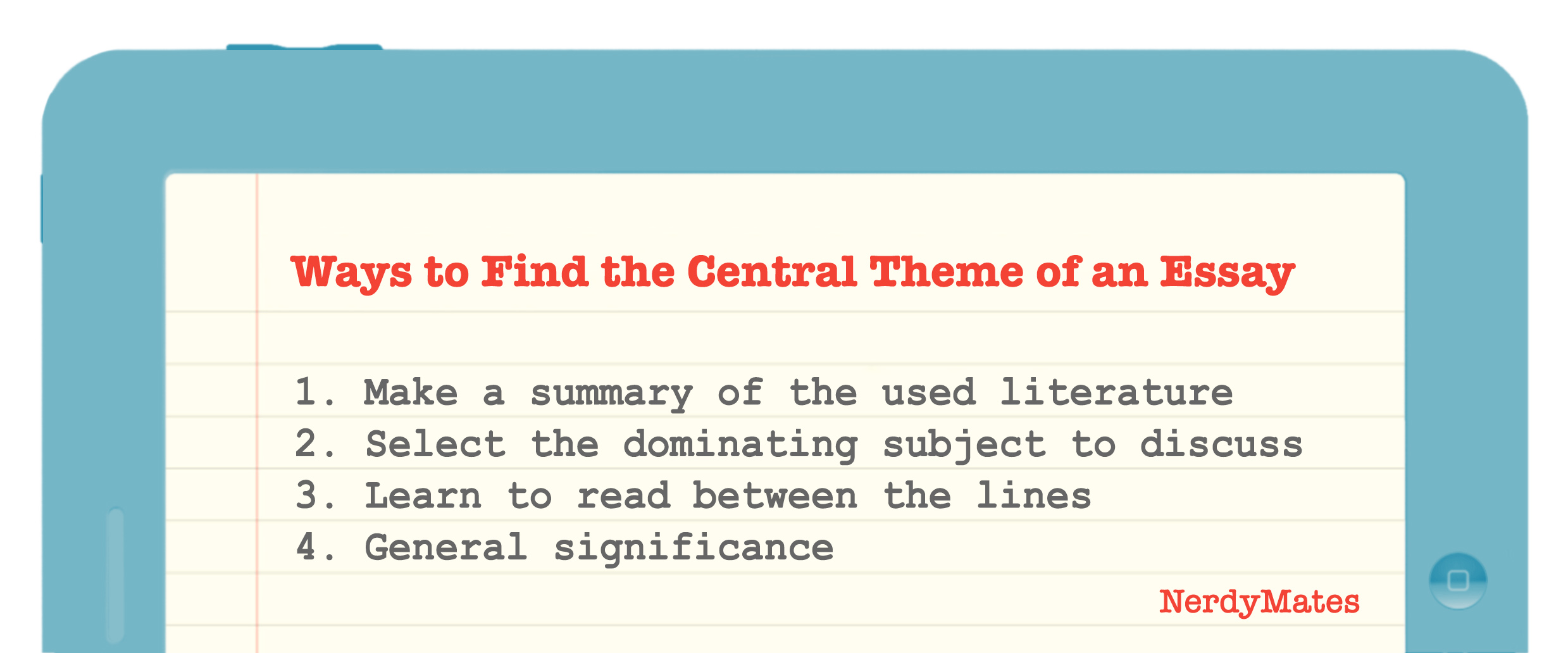 central theme in an essay